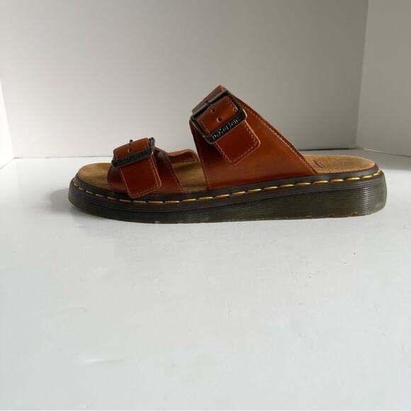 Dr Martens Leather Buckle Josef Sandals Slides - Picture 9 of 16